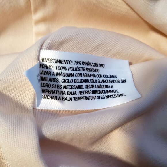 Wild Fable Bella Vista Lemon Print One-Shoulder Dress Size L Rayon & Linen Blend - Picture 5 of 10